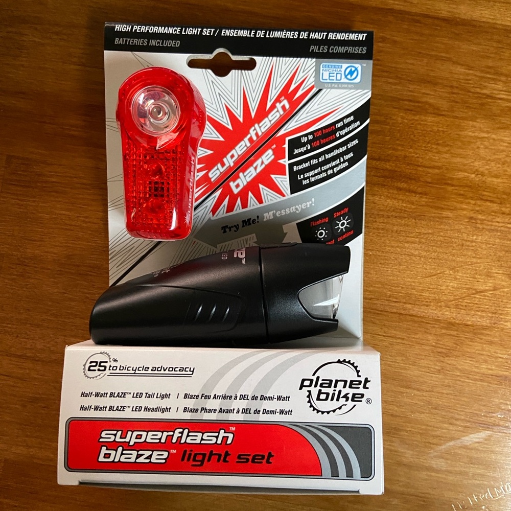 Planet Bike Blaze 45 & Superflash bike light set